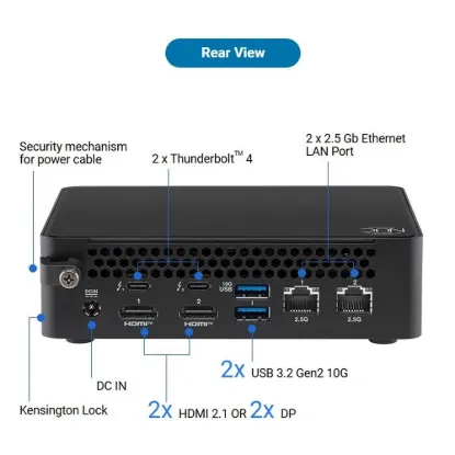 Obrázek ASUS NUC 16 Pro NUC16GDK/Core Ultra 7-356H/DDR5/USB 7x/2x LAN/WiFi