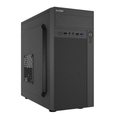 Obrázek BAZAR - 1stCOOL skříň STEP Premium, micro tower, AU, USB 3.0, USB- C, 1x 120mm + 1x 80mm Fan, černá, poškozený obalb