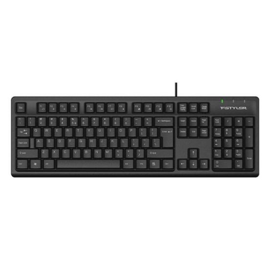 Obrázek A4tech FK12, multimediální kancelářská klávesnice, CZ/ US, USB, černá