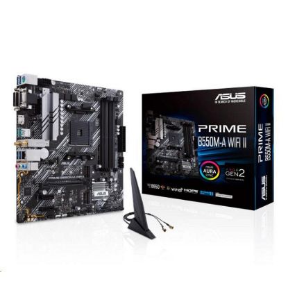 Obrázek BAZAR - ASUS MB Sc AM4 PRIME B550M- A WIFI II, AMD B550, 4xDDR4, 1xHDMI, 1xDVI, 1xVGA, WI- FI, mATX, (Bez příslušenství)