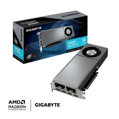 Obrázek GIGABYTE VGA Radeon AI PRO R9700 AI TOP 32G, 32G GDDR6, 3xDP, 1xHDMI
