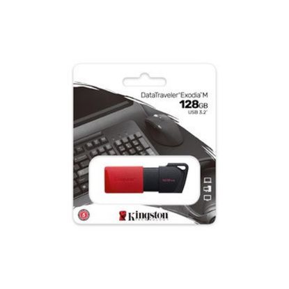 Obrázek Kingston Flash Disk 128 GB USB3.2 Gen 1 DataTraveler Exodia M (Black + Red)