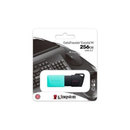 Obrázek Kingston Flash Disk 256 GB USB3.2 Gen 1 DataTraveler Exodia M (Black + Teal)