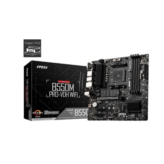 Obrázek BAZAR - MSI MB Sc AM4 B550M PRO- VDH WIFI, AMD B550, 4xDDR4, VGA, mATX - Po opravě (Komplet)