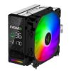 Obrázek EVOLVEO QuietCool7, CPU chladič s digitálním displejem, 6x heatpipe, černý