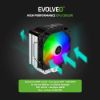 Obrázek EVOLVEO QuietCool7, CPU chladič s digitálním displejem, 6x heatpipe, černý