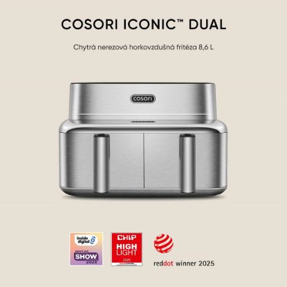 Obrázek Cosori Iconic Dual 8, 6l nerez
