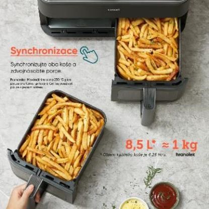 Obrázek Cosori Dual Basket horkovzdušná fritéza 8, 5 L, keramika
