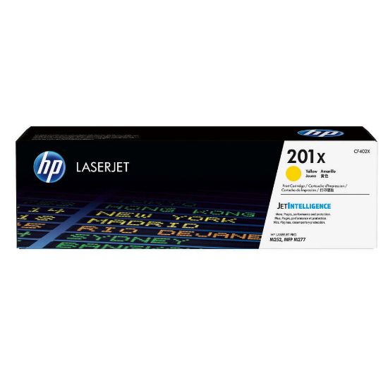 Obrázek HP 201X High Capacity Yellow LJ Toner Cartridge, CF402X (2, 300 pages)