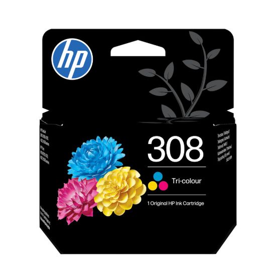 Obrázek HP 308 2- Pack Tri- color/ Black Original Ink Cartridge (120 / 160 pages)