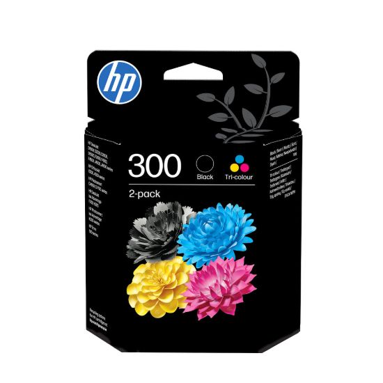 Obrázek HP 300 Combo- B/ CMY Ink Cart, 4 ml, CN637EE (200 / 165 pages)