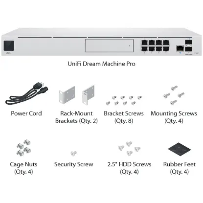 Obrázek Ubiquiti Switch UniFi UDM-SE Dream Machine Special Edition, 8-Port Gigabit LAN, SFP/SFP+, VLAN, Rackmount