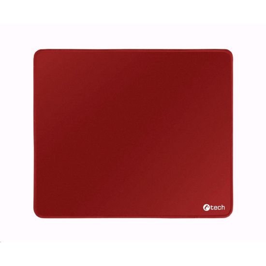 Obrázek C- TECH Podložka pod myš MP- 01, červená, 320 x 270x4mm, obšité okraje