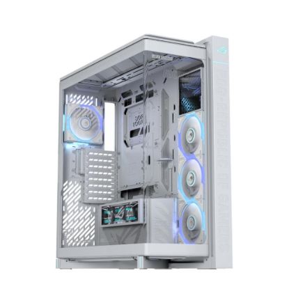 Obrázek ASUS case ROG Cronox ARGB, E- ATX, Průhledná bočnice, 4 x 120mm ARGB, bílá