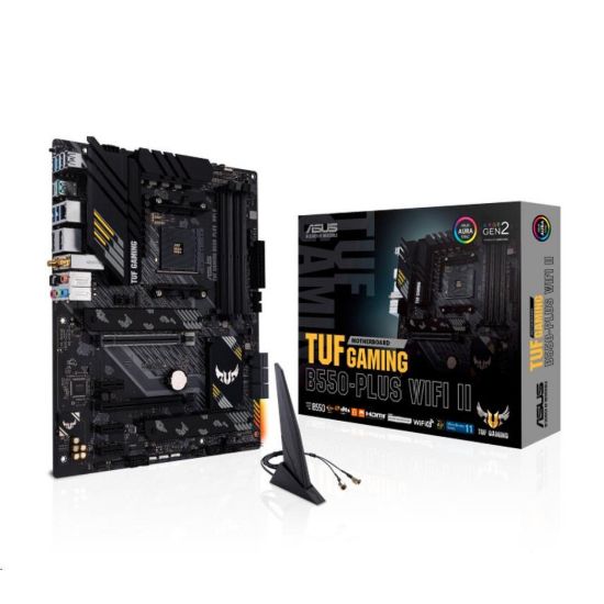 Obrázek BAZAR - ASUS MB Sc AM4 TUF GAMING B550- PLUS (WI- FI) II, AMD B550, 4xDDR4, 1xDP, 1xHDMI, WI- FI - (Bez příslušenství)