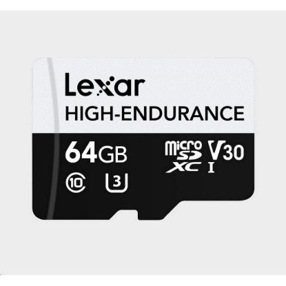 Obrázek Lexar microSDXC High- Endurance UHS- I/ U3/ 10 R100/ W35 (V30) 64 GB
