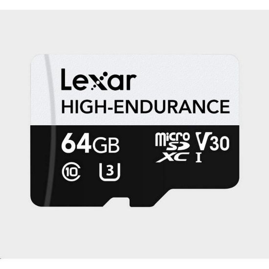 Obrázek Lexar microSDXC High- Endurance UHS- I/ U3/ 10 R100/ W35 (V30) 64 GB