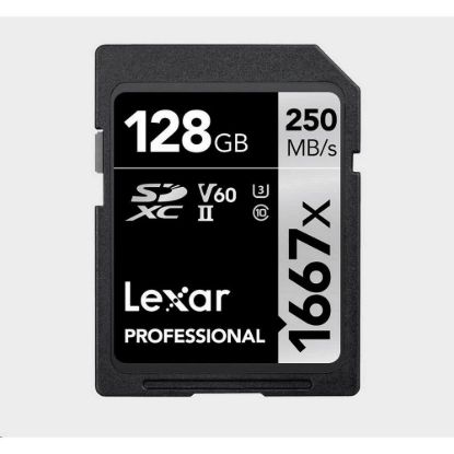 Obrázek Lexar SDXC Pro 1667X UHS- II U3 R250/ W120 (V60) 128G