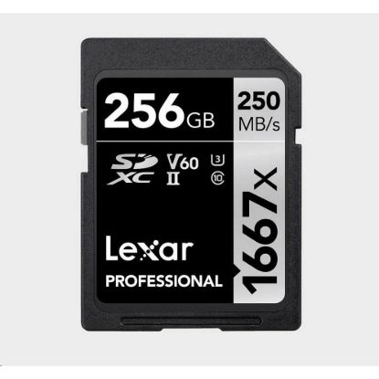 Obrázek Lexar SDXC Pro 1667X UHS- II U3 R250/ W120 (V60) 256G