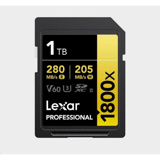Obrázek Lexar SDXC Pro 1800x U3 UHS- II R280/ W210 (V60) 1 TB