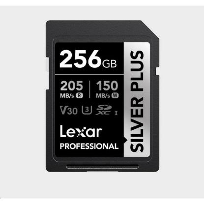 Obrázek Lexar SDXC Professional SILVER Plus 1066x UHS- I/ U3/ A2/ 4K R205/ W150 (V30) 256 GB