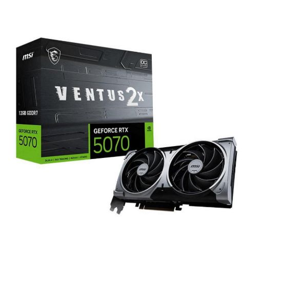 Obrázek MSI VGA NVIDIA GeForce RTX 5070 12G VENTUS 2X OC, RTX 5070, 12 GB GDDR7, 3xDP, 1xHDMI