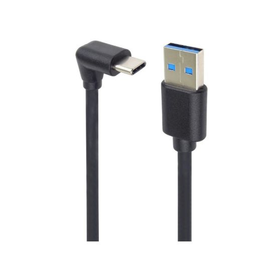 Obrázek PremiumCord Kabel USB typ C/ M zahnutý konektor 90° - USB 3.0 A/ M, 1m