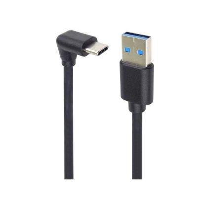 Obrázek PremiumCord Kabel USB typ C/ M zahnutý konektor 90° - USB 3.0 A/ M, 3m
