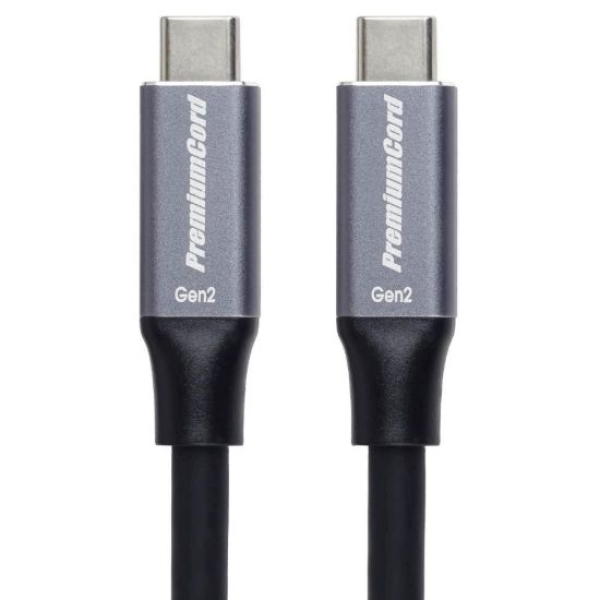 Obrázek PremiumCord USB- C kabel (USB 3.2 Gen 2, 5A, 100 W, 10Gbit/ s ) černý 5m