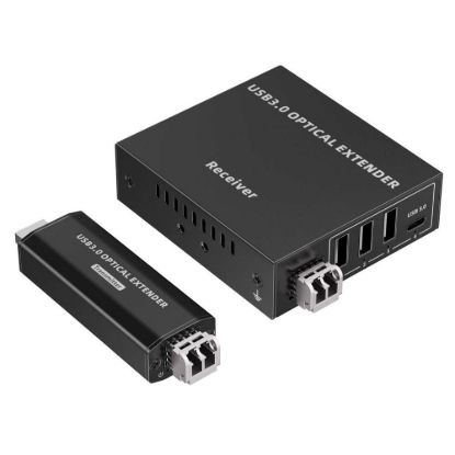 Obrázek PremiumCord USB 3.2 5Gbps Super- speed 4- portový 150m Multi- mode optický extender