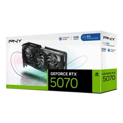 Obrázek PNY VGA Nvidia GeForce RTX 5070 12 GB OC, RTX 5070, 12 GB GDDR7, 3xDP, 1xHDMI
