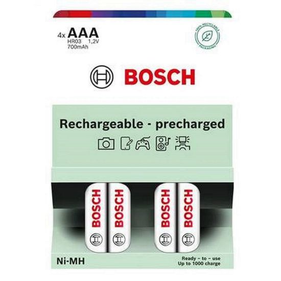 Obrázek Bosch HR03B4P700/ 00 AAA 700mAh Ni- MH Ready to Use (Blistr 4 ks)