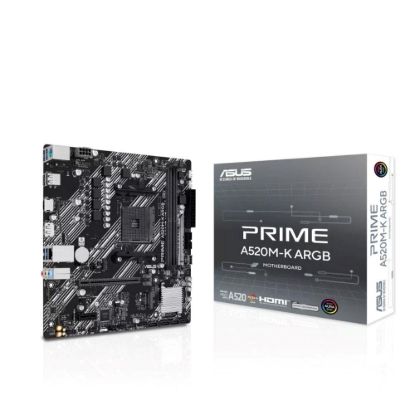 Obrázek ASUS MB Sc AM4 PRIME A520M- K ARGB, AMD A520, 2xDDR4, 1xHDMI, 1xD- Sub, mATX