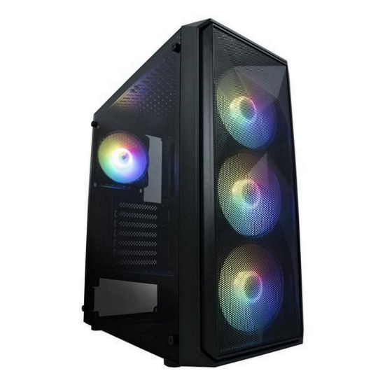 Obrázek VeinX case ME19A Mid Tower, bez zdroje, 1x USB3.0, 1x USB2.0, 4x 120mm ARGB Fan, 1x ARGB Controller, černá