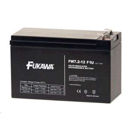 Obrázek Baterie - FUKAWA FW 7, 2- 12 F1U (12V/ 7, 2 Ah - Faston 187), konektor - 4.8mm, životnost 5let