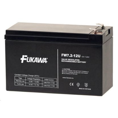 Obrázek Baterie - FUKAWA FW 7, 2- 12 F2U (12V/ 7, 2 Ah - Faston 250), konektor - 6.3mm, životnost 5let