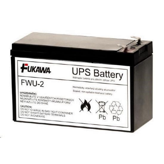 Obrázek Baterie - FUKAWA FWU- 2 náhradní baterie za RBC2 (12V/ 7, 2Ah, Faston 250), životnost 5let