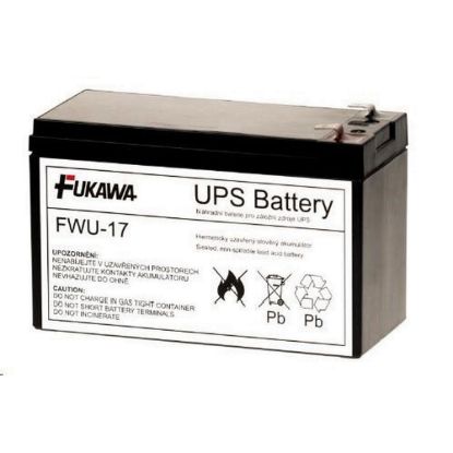 Obrázek Baterie - FUKAWA FWU- 17 náhradní baterie za RBC17 (12V/ 9Ah), životnost 5let