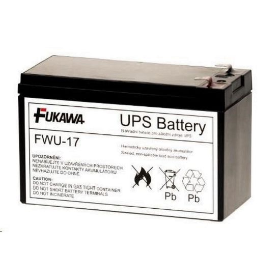 Obrázek Baterie - FUKAWA FWU- 17 náhradní baterie za RBC17 (12V/ 9Ah), životnost 5let