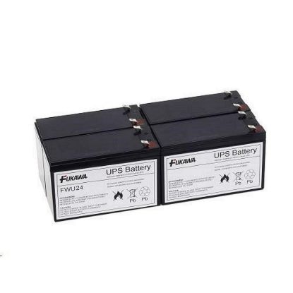 Obrázek Baterie - FUKAWA FWU- 24 sada baterií za RBC24 (12V/ 9Ah, 4ks)