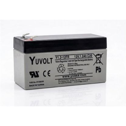Obrázek Baterie - YUVOLT Y1.2- 12FR (12V; 1, 2Ah; faston F1- 4, 7mm; životnost 3- 5let)