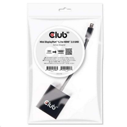 Obrázek Club3D Adaptér aktivní mini DisplayPort 1.2 na HDMI 2.0 4K60 Hz UHD, (M/ F), 20cm