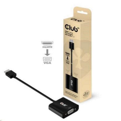 Obrázek Club3D Adaptér HDMI 1.4 na VGA (M/ F), Active with audio