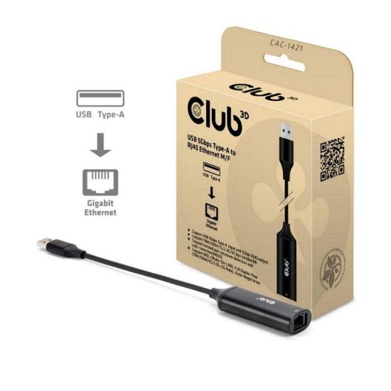 Obrázek Club3D Adaptér USB- A na RJ45, 5Gb, 24cm