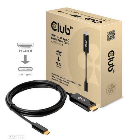 Obrázek Club3D aktivní kabel HDMI na USB- C, 4K60 Hz, 1.8m, M/ M