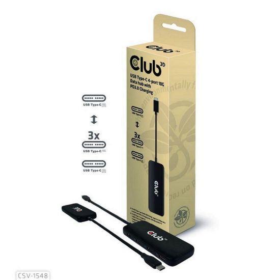 Obrázek Club3D hub 1xUSB- C na 4xUSB- C, 10Gbps port, PD 3.0