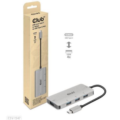 Obrázek Club3D hub USB- C Gen2 na 10Gbps 4x USB Type- A Hub