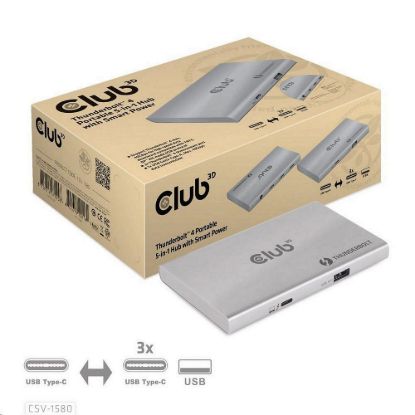 Obrázek Club3D hubThunderbolt 4 Portable 5- in- 1 Hub with Smart Power