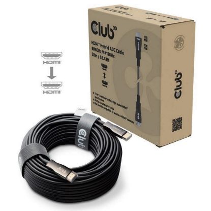 Obrázek Club3D Kabel aktivní hybridní optický HDMI 2.1 8K60 Hz/ 4K120 Hz, (M/ M), 30m