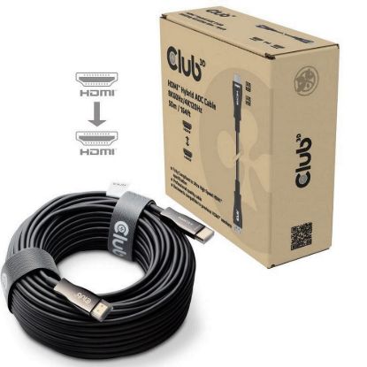 Obrázek Club3D Kabel aktivní hybridní optický HDMI 2.1 8K60 Hz/ 4K120 Hz, (M/ M), 50m